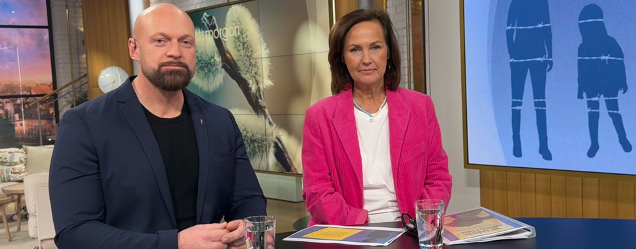 Anders Persson, enhetschef på Råby ungdomshem och Juno Blom, Barnombudsman.