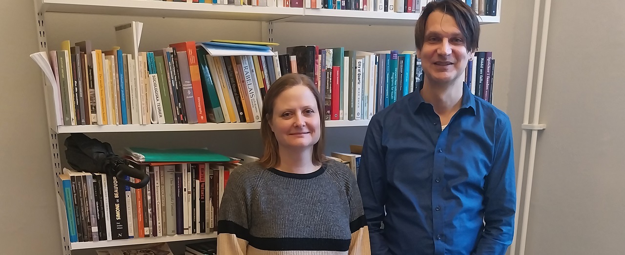Susanne Boethius och David Wästerfors vid Lunds universitet. Foto: Erik Hannerz.